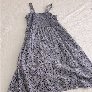 Universal Thread Blue White Floral Smocked Sundress